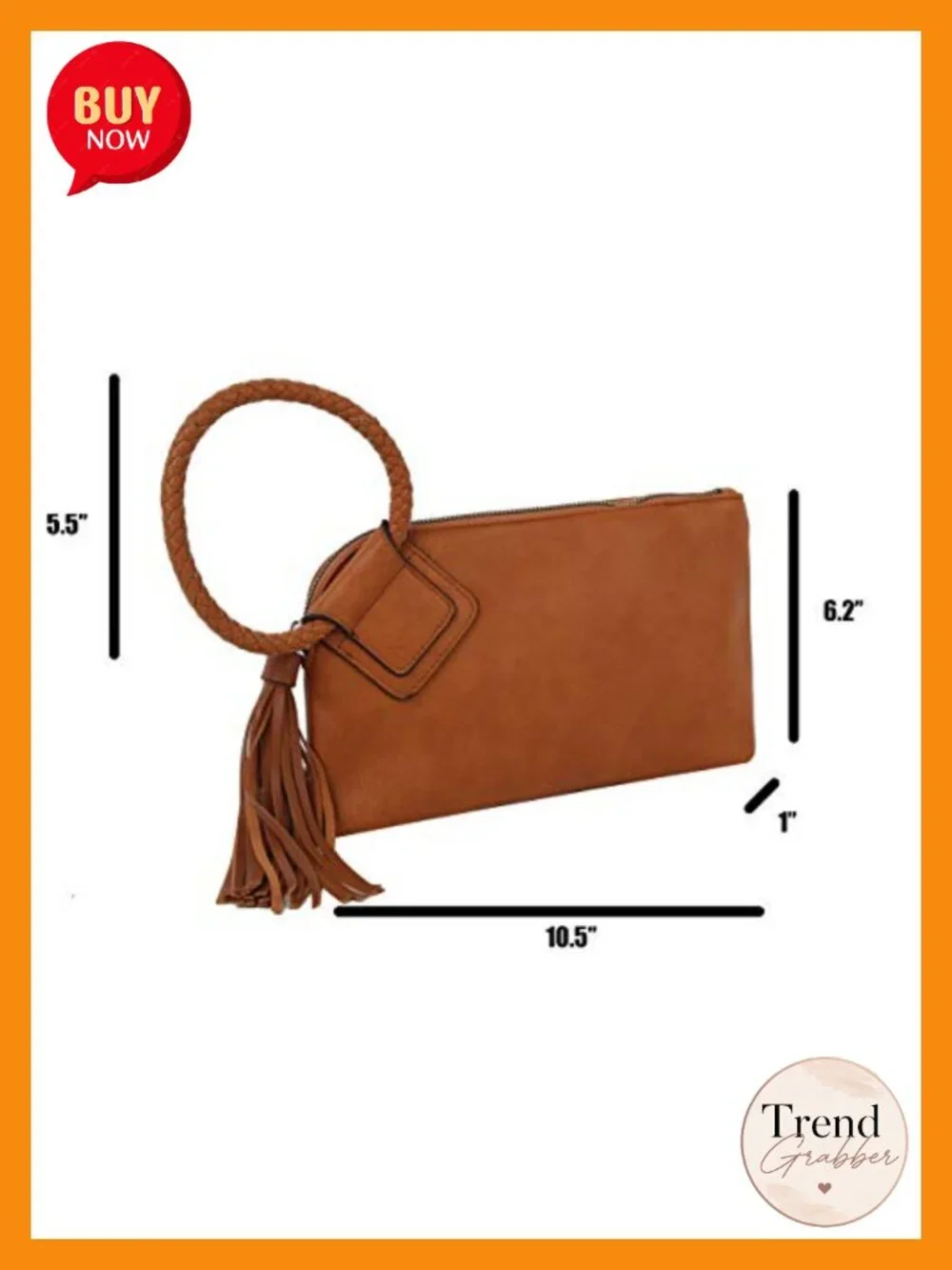Vegan Leather Clutch Wristlet Wallet Evening Hand Strap